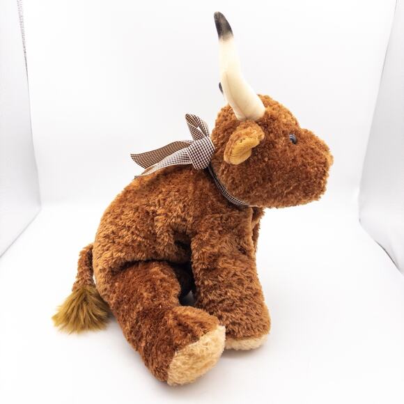Vintage Mary Meyer Flip Flops Cow Texas Longhorn 12” Bull Plush Soft Cute - Picture 2 of 8